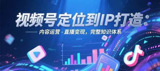视频号定位到IP打造：账号搭建-内容运营-直播变现，完整知识体系-鼎铸网