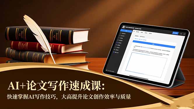 AI+论文写作速成课：快速掌握AI写作技巧，大幅提升论文创作效率与质量-鼎铸网