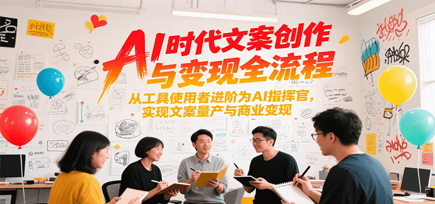 AI时代文案创作与变现全流程，从工具使用者进阶为AI指挥官，实现文案量产与商业变现-鼎铸网