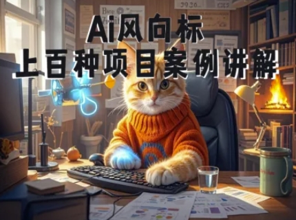 Ai风向标-附100种项目案例玩法-0基础小白到大神ai视频商业应用教学-鼎铸网