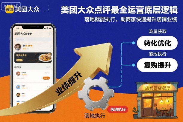 美团大众点评最全运营底层逻辑，落地就能执行，助商家快速提升店铺业绩-鼎铸网