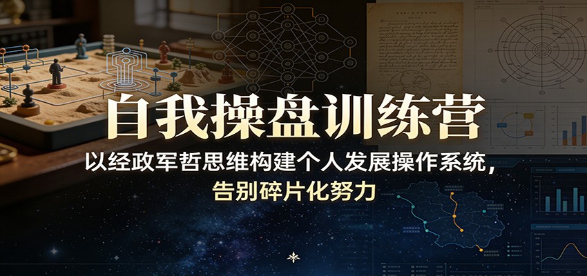 自我操盘训练营：以经政军哲思维构建个人发展操作系统，告别碎片化努力-鼎铸网