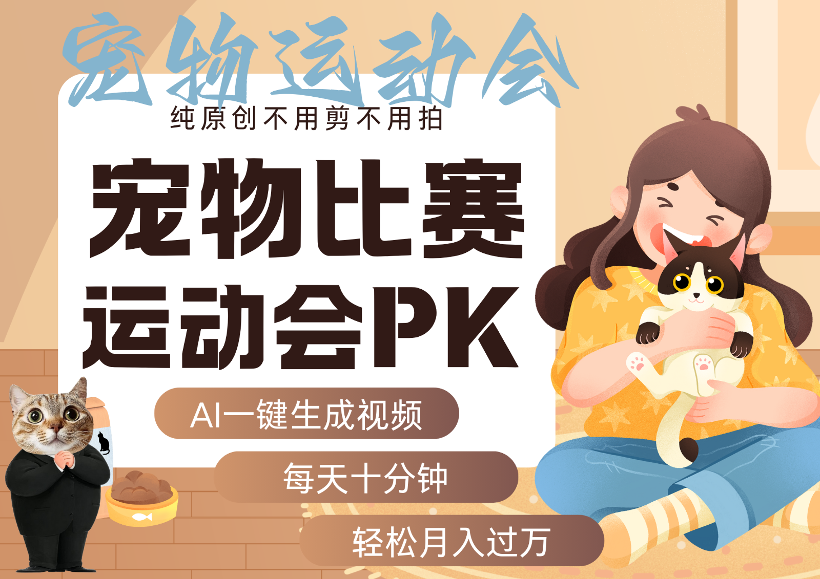 AI萌宠运动员跳水 射击 篮球 足球比赛 每天十分钟 附详细提示词文案库 代替做...-鼎铸网