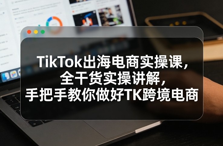 TikTok出海电商实操课，全干货实操讲解，手把手教你做好TK跨境电商-鼎铸网