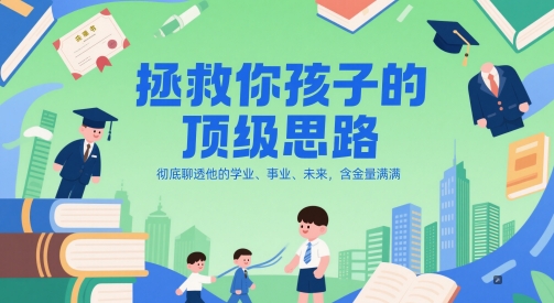 付费文章：拯救你孩子的顶级思路，彻底聊透他的学业、事业、未来，含金量满满-鼎铸网