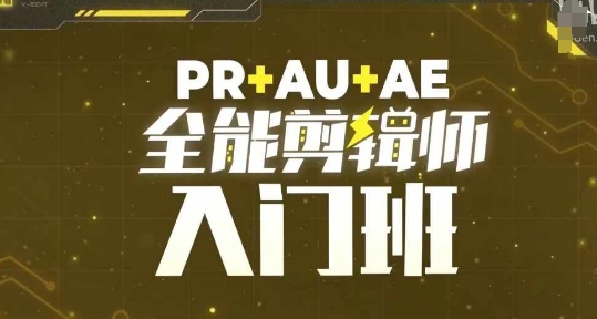 PR+AU+AE全能剪辑师入门班，剪辑入门必学课程-鼎铸网