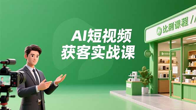 AI短视频获客实战课，数字人创作、实体行业应用、精准引流，30天获取客源月入6万+-鼎铸网