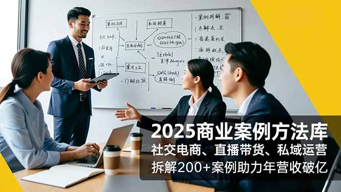 2025商业案例方法库，社交电商、直播带货、私域运营，拆解200+案例助力年营收破亿-鼎铸网