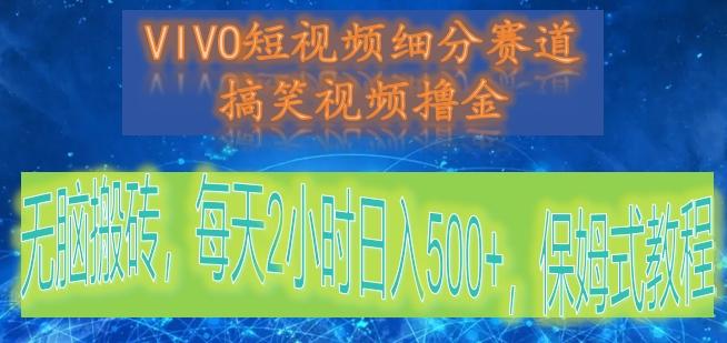 VIVO短视频细分赛道，搞笑视频撸金，无脑搬砖，每天2小时日入500+，保姆式教程-鼎铸网
