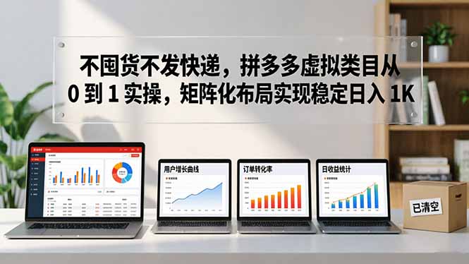 f288607a17dd18c889c50b22f4e90278.jpeg 不囤货不发快递,拼多多虚拟类目从 0 到 1 实操,矩阵化布局实现稳定日入 1K