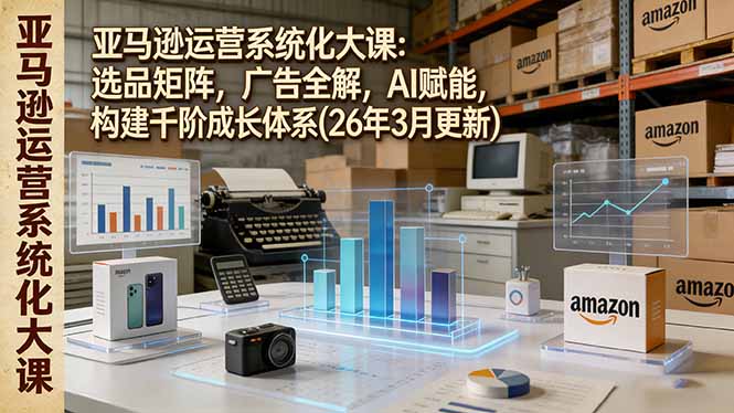 亚马逊运营系统化大课：选品矩阵，广告全解，AI赋能，构建千阶成长体系(26年3月更新-鼎铸网