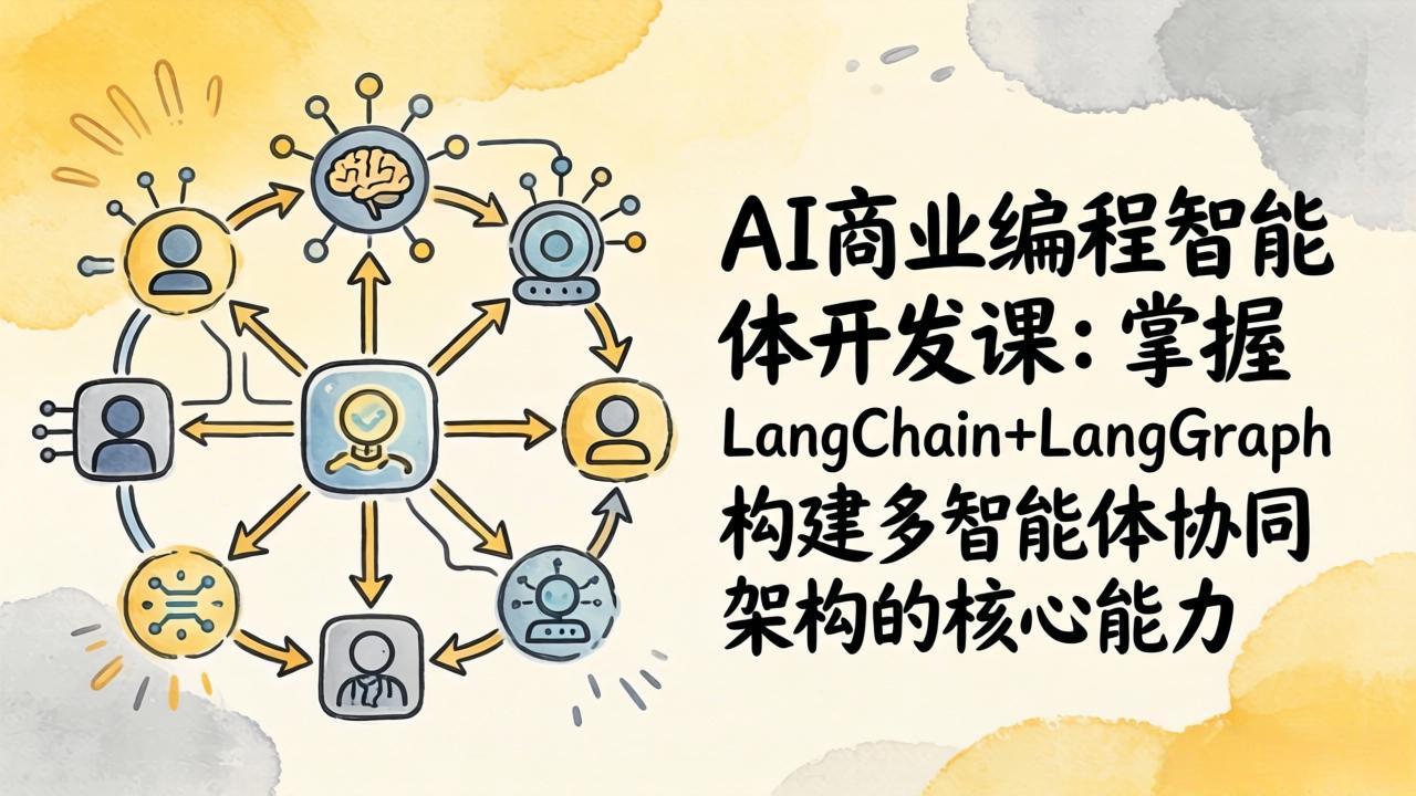 AI商业编程智能体开发课：掌握LangChain+LangGraph构建多智能体协同架构的核心能力-鼎铸网