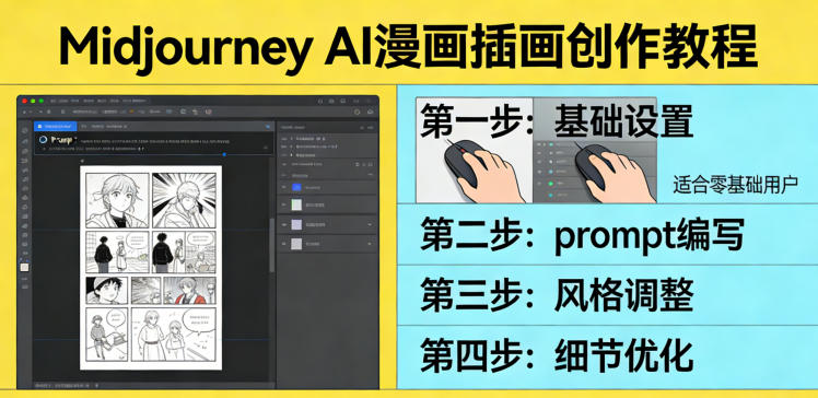 利用Midjourney AI人工智能轻松创作漫画插画教程，零基础创作完整漫画插画-鼎铸网
