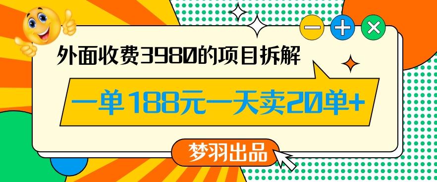 外面收费3980的年前必做项目一单188元一天能卖20单【拆解】-鼎铸网