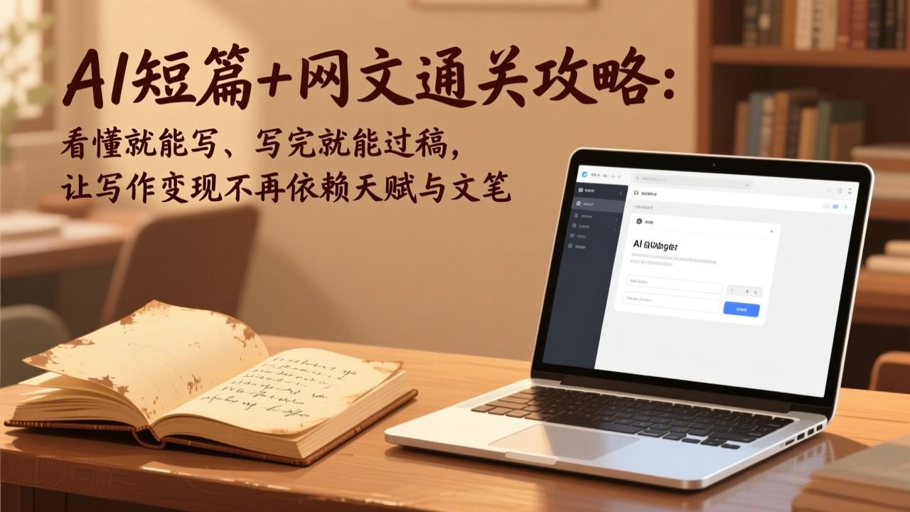 AI短篇+网文通关攻略-更新4月：看懂就能写、写完就能过稿，让写作变现不再依赖天赋与文笔-鼎铸网