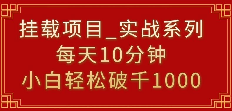 挂载项目，小白轻松破1000，每天10分钟，实战系列保姆级教程【揭秘】-鼎铸网