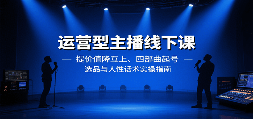 运营型主播线下课：提价值降互上、四部曲起号、选品与人性话术实操指南-鼎铸网