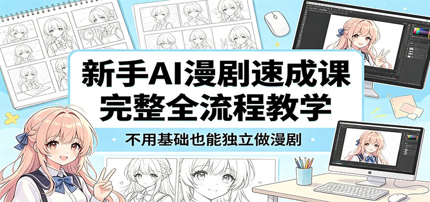 新手AI漫剧速成课：完整全流程教学，不用基础也能独立做漫剧-鼎铸网