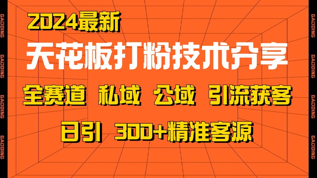 天花板打粉技术分享，野路子玩法 曝光玩法免费矩阵自热技术日引2000+精准客户-鼎铸网