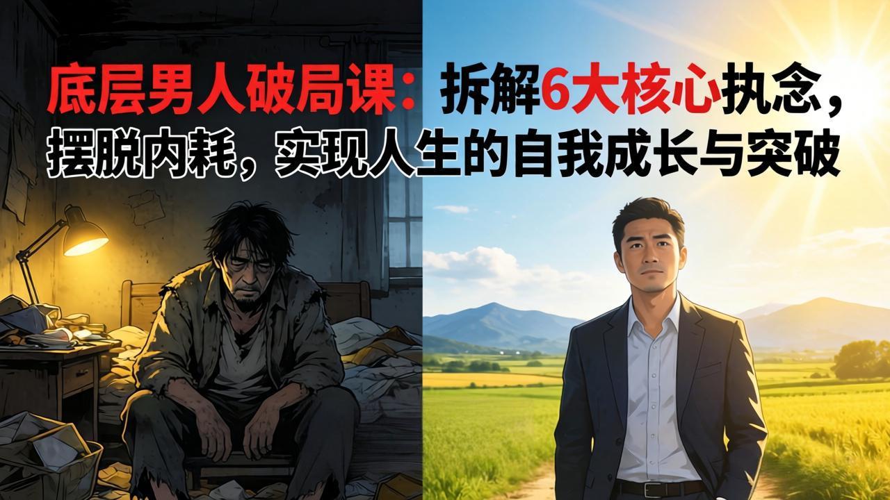付费文章：底层男人破局课：拆解 6 大核心执念，摆脱内耗，实现人生的自我成长与突破-鼎铸网