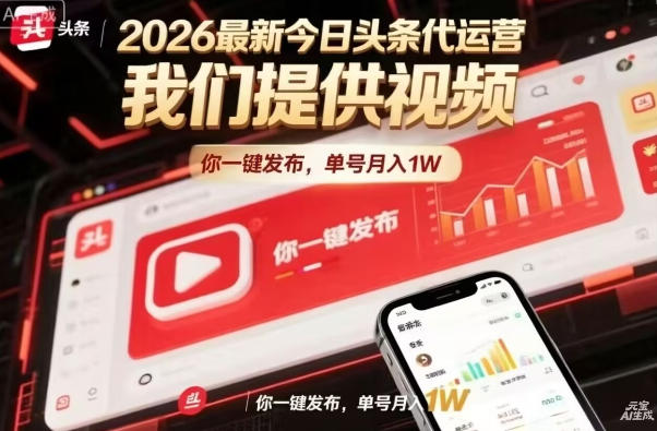今日头条躺賺模式，你9我1，操作简单，一键发布，单机日入数百，长期合作【揭秘】-鼎铸网