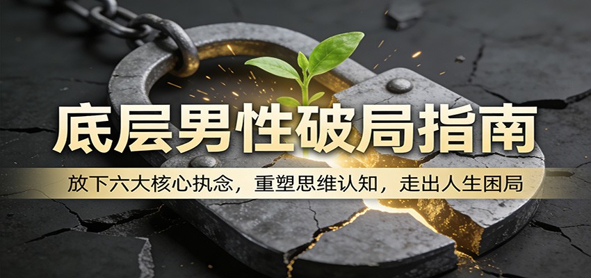 底层男性破局指南:放下六大核心执念,重塑思维认知,走出人生困局-鼎铸网