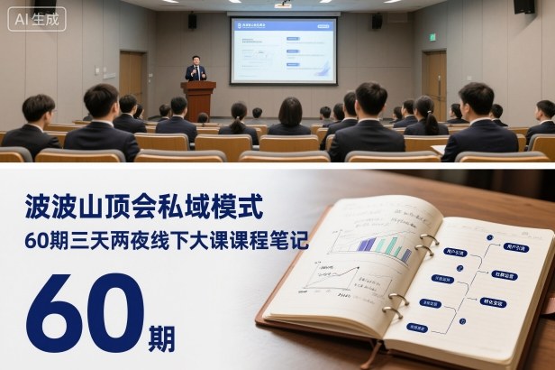 波波山顶会私域模式60期三天两夜线下大课课程笔记(文档)-鼎铸网