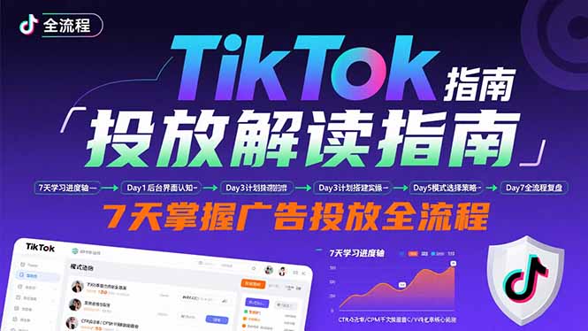 TikTok投放解读指南：后台操作/计划建立/模式选择，7天掌握广告投放全流程-鼎铸网