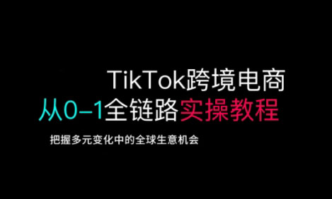 TikTok电商运营从基础到高阶全方位实操-鼎铸网
